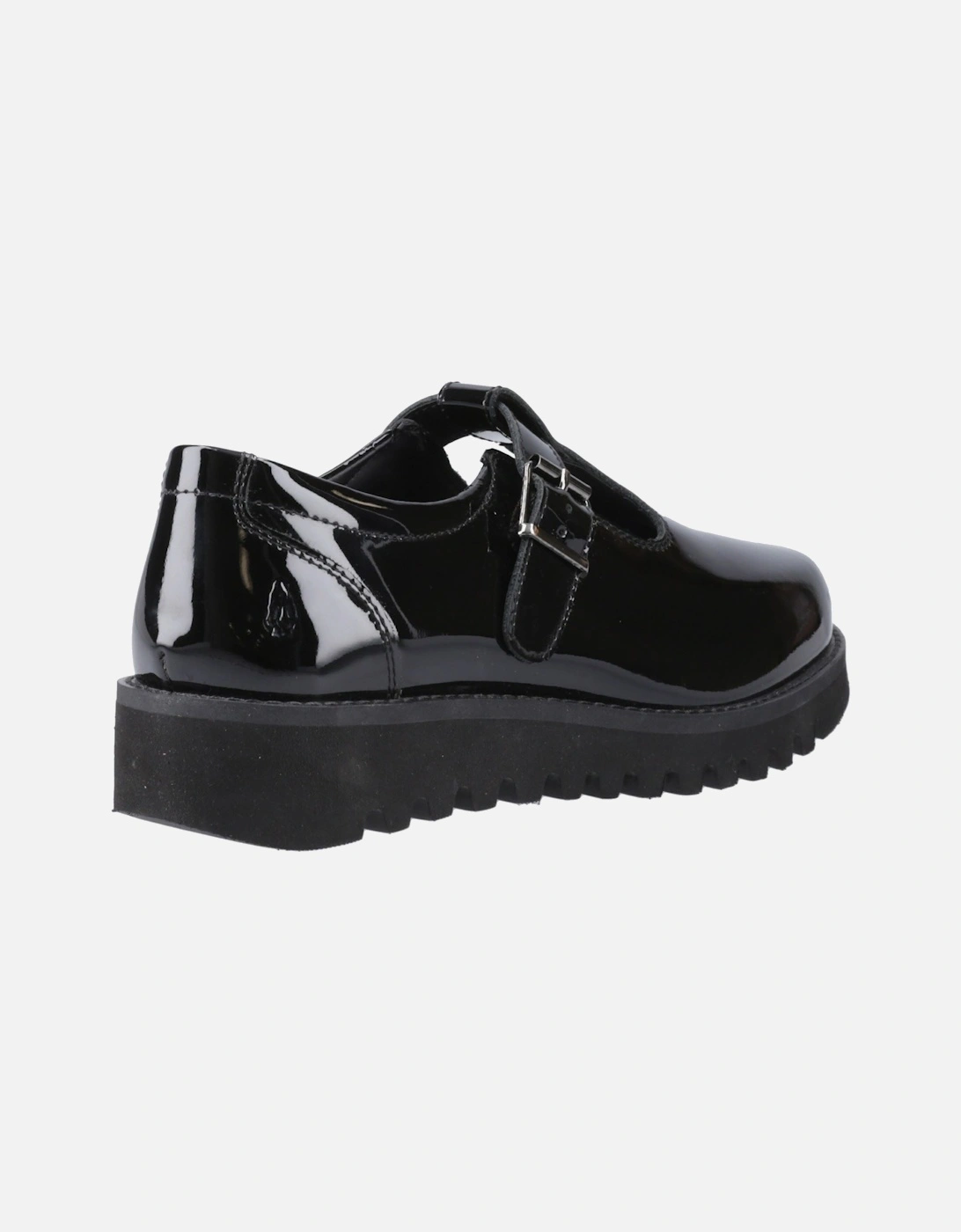 Florrie T-Bar Leather Girls's Black Shoes
