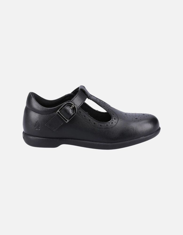 Britney JNR Leather Girls's Black Shoes