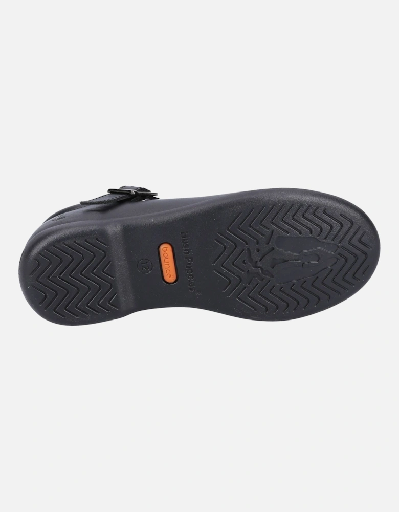 Britney JNR Leather Girls's Black Shoes
