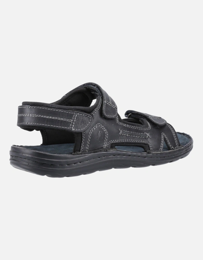 Alistair Leather Men's Black Sandals