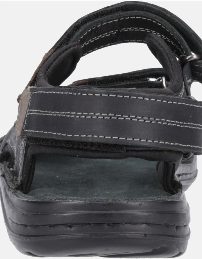 Alistair Leather Men's Black Sandals
