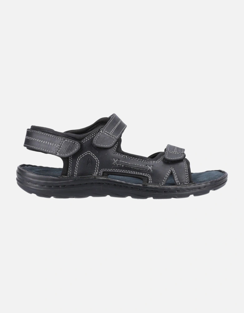 Alistair Leather Men's Black Sandals