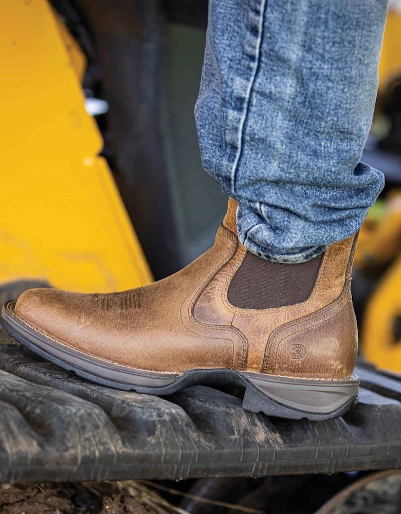 Red Dirt Rebel Leather Men's Old Town Brown/Tan Ankle Boots