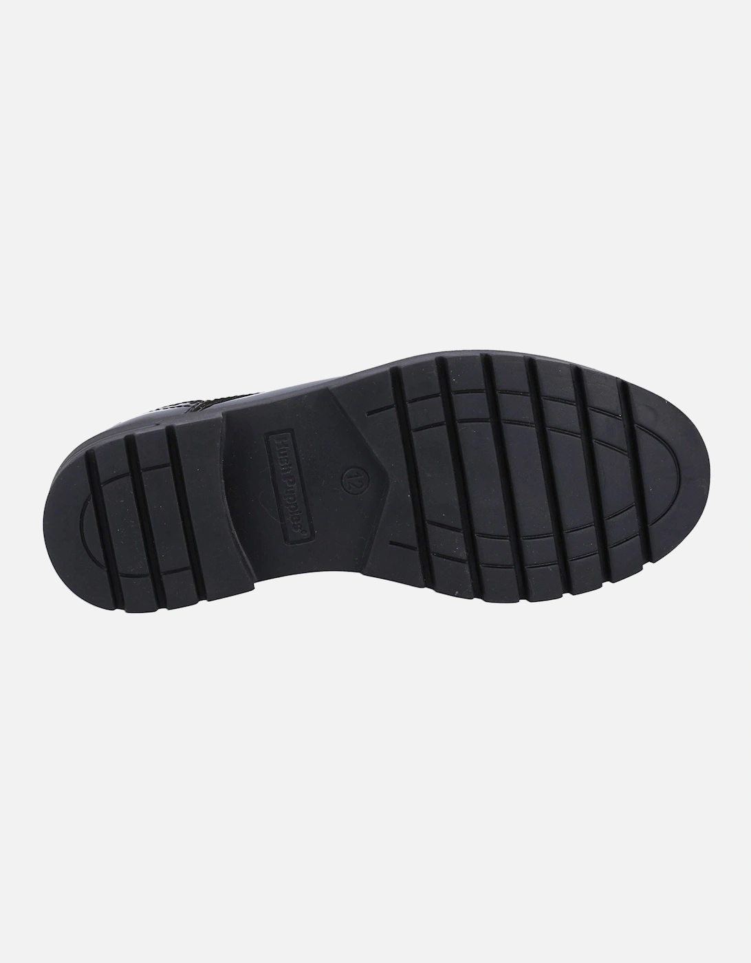 Jayne Patent SNR Leather Girls's Black Lace-Up Shoes