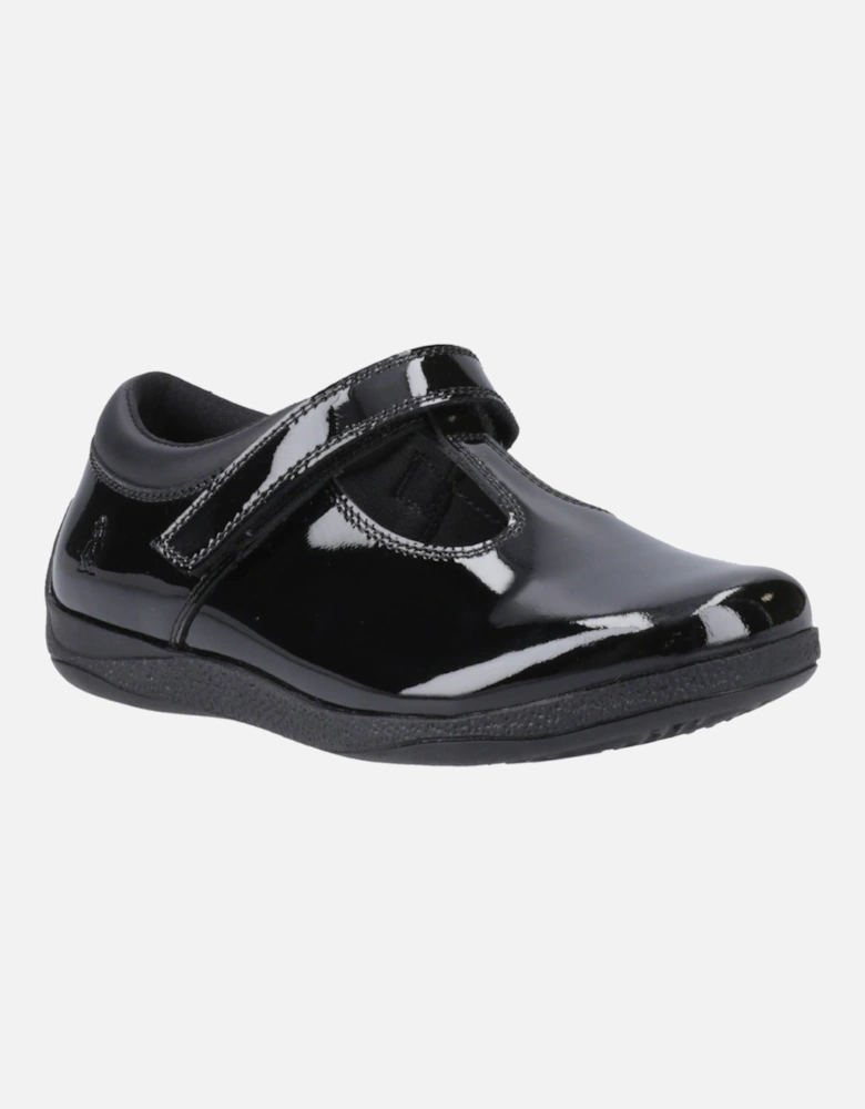 Caitlin T-Bar Leather Girls's Black Shoes