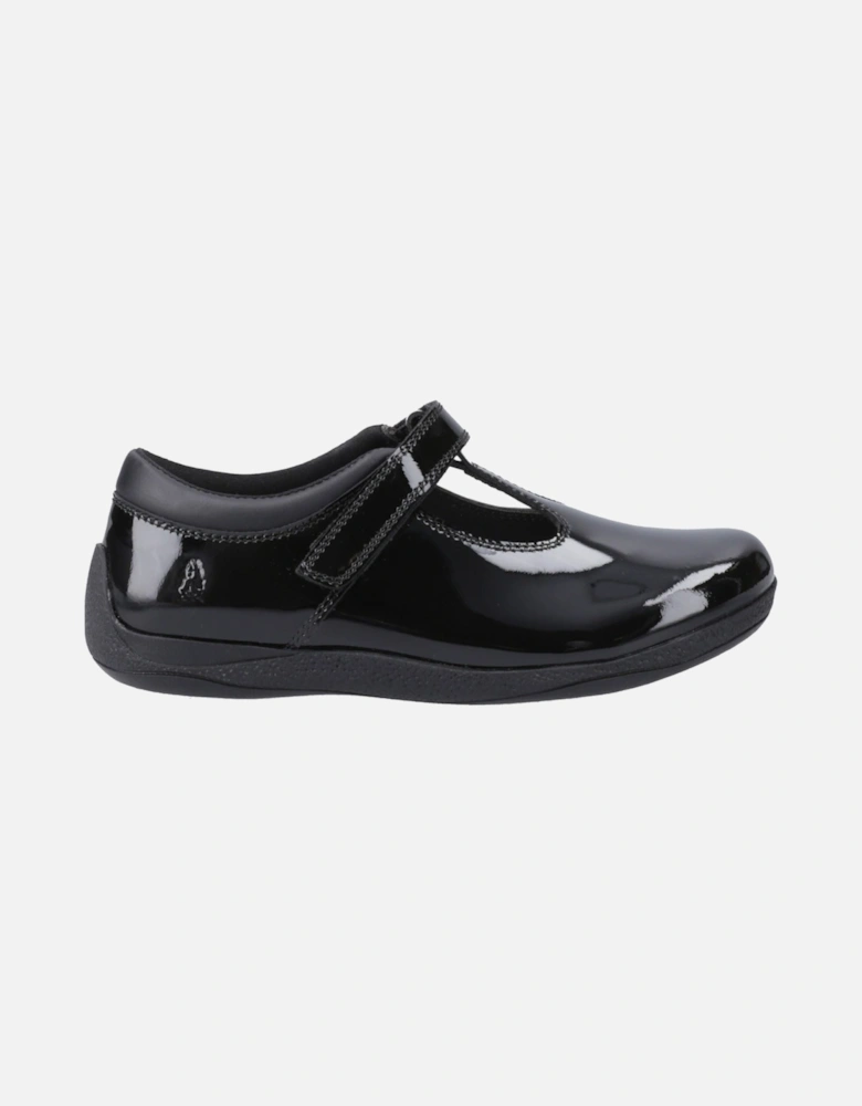 Caitlin T-Bar Leather Girls's Black Shoes