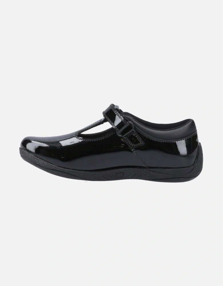 Caitlin T-Bar Leather Girls's Black Shoes