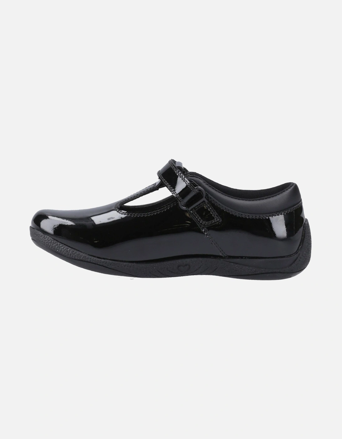 Caitlin T-Bar Leather Girls's Black Shoes