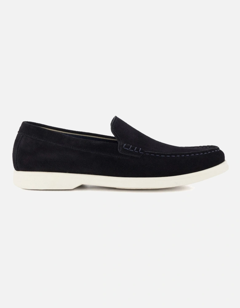 Dune Buftonn Suede Men's Navy Loafers