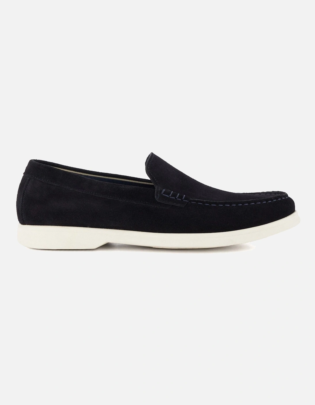 Dune Buftonn Suede Men's Navy Loafers