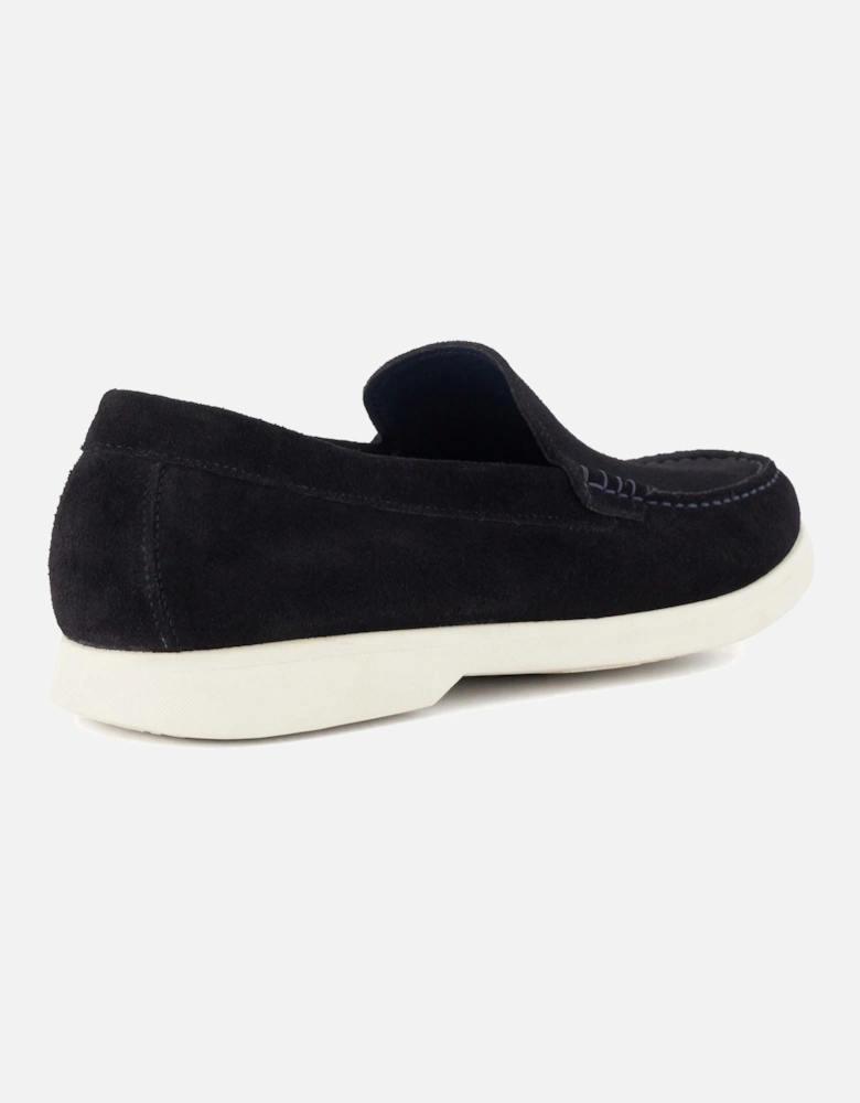 Dune Buftonn Suede Men's Navy Loafers