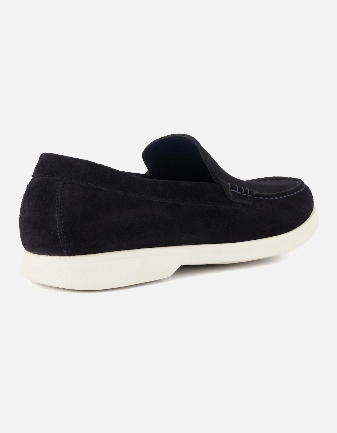 Dune Buftonn Suede Men's Navy Loafers