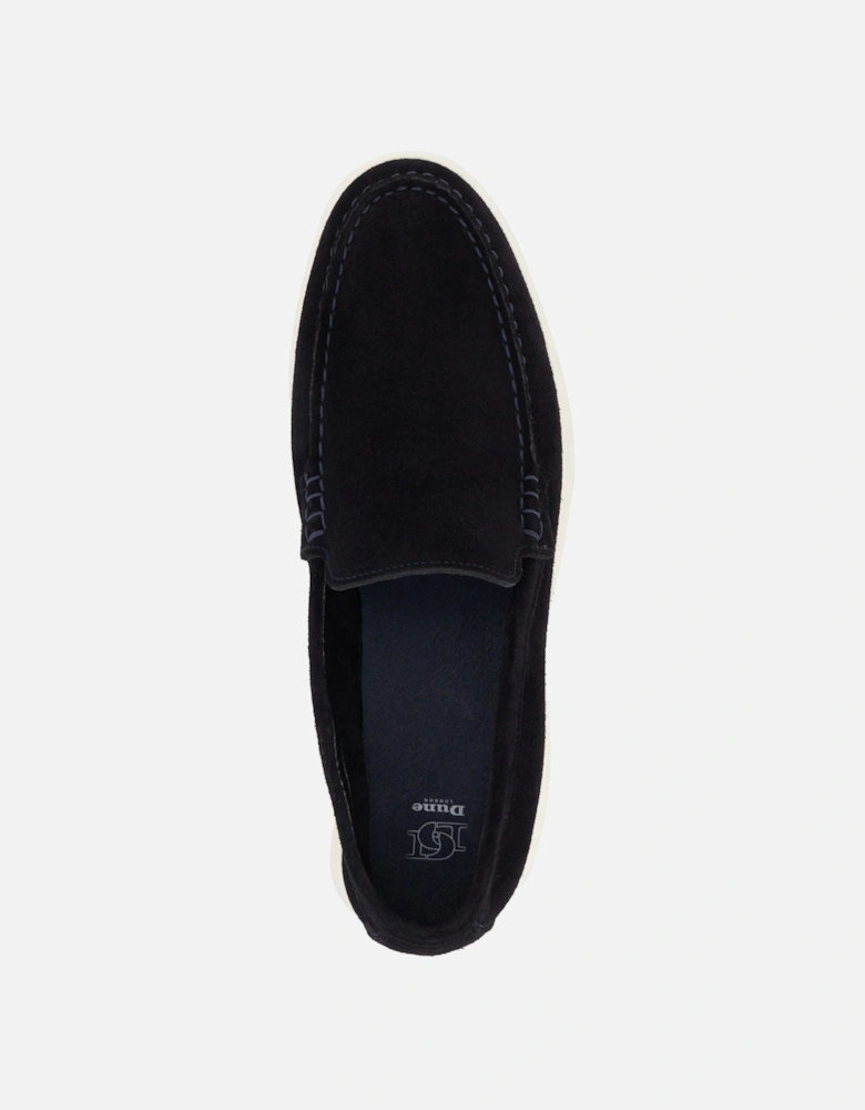 Dune Buftonn Suede Men's Navy Loafers