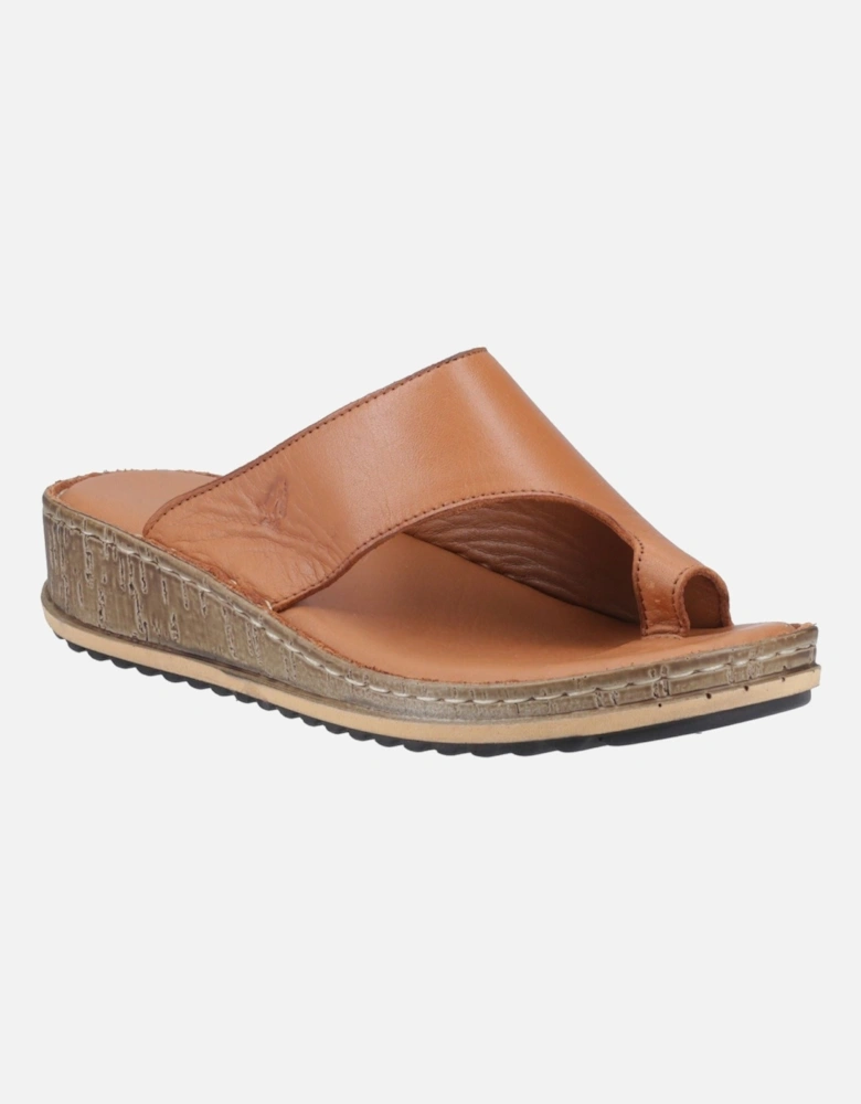 Elissa Toepost Suede Women's Tan Sandals