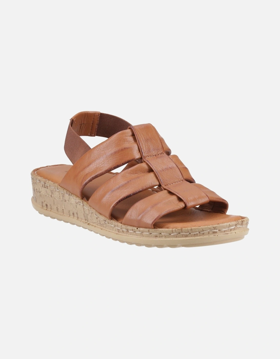 Hush Puppies Women's Hush Puppies Eden Gladiator Leather Women's Tan Sandals - Brown