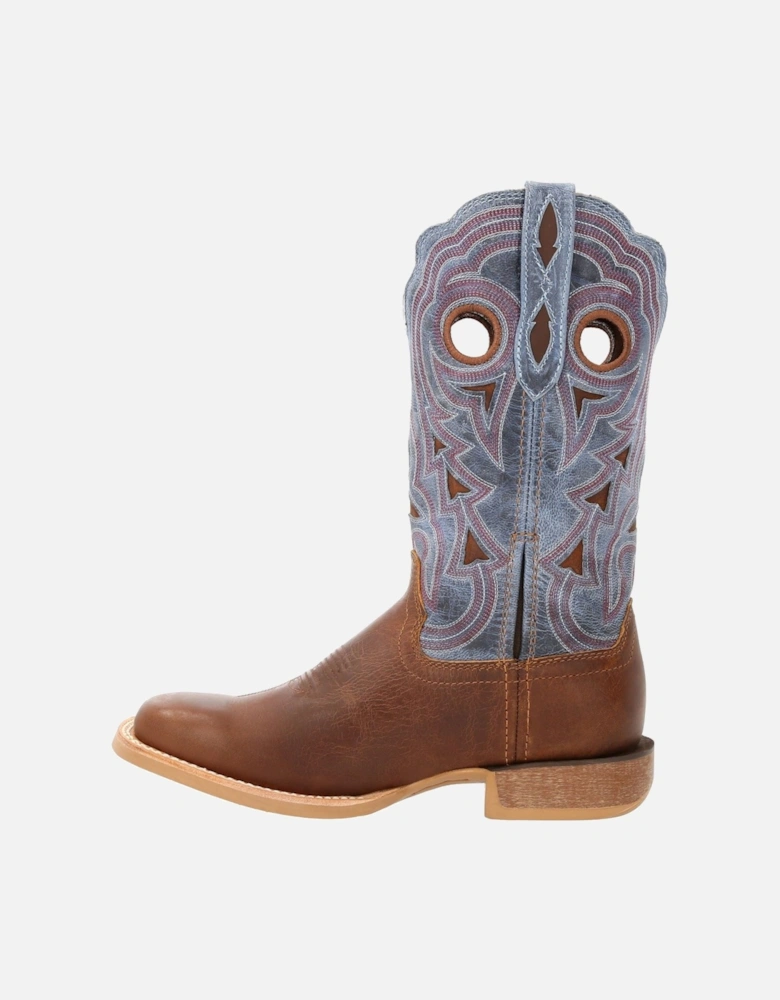 Lady Rebel Pro Leather Women's Golden Brown/Periwinkle Boots