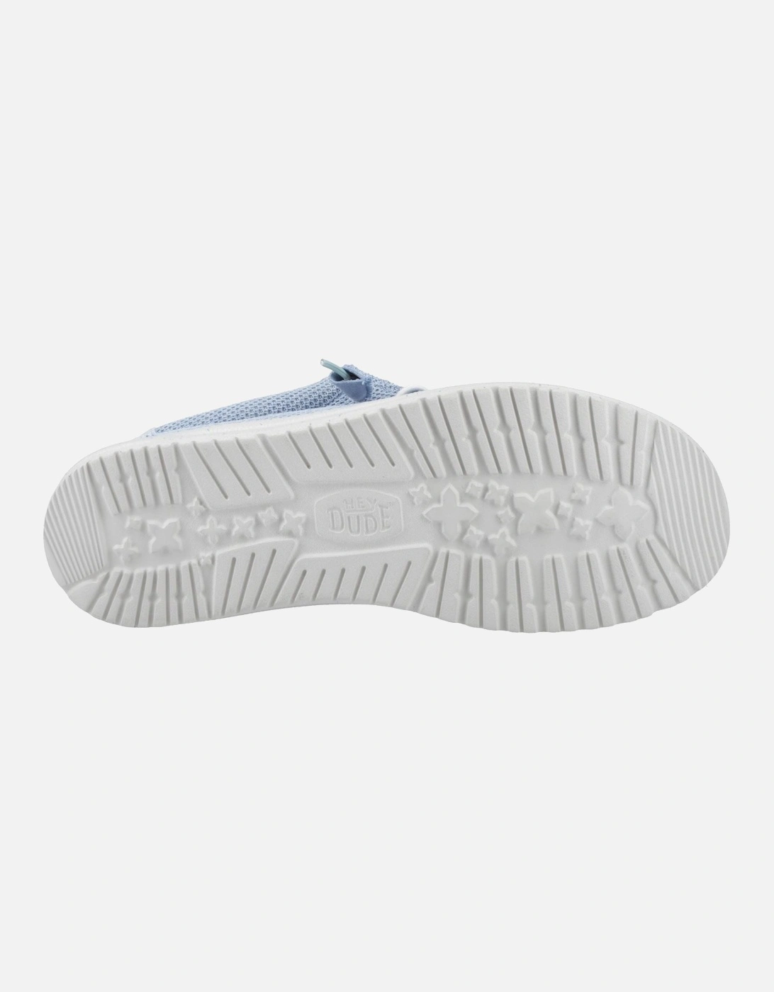 HEYDUDE Wally Stretch Sox Polyester Men's Cloud Blue/Dawn Blue Moccasins Shoes