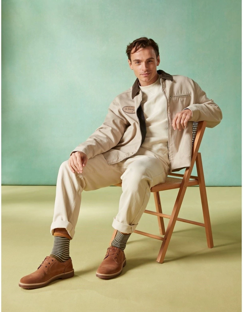 Guy Leather Men's Tan Lace-Up Shoes