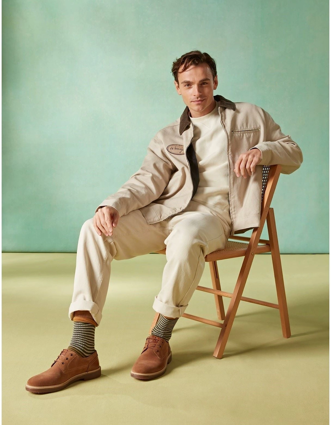 Guy Leather Men's Tan Lace-Up Shoes
