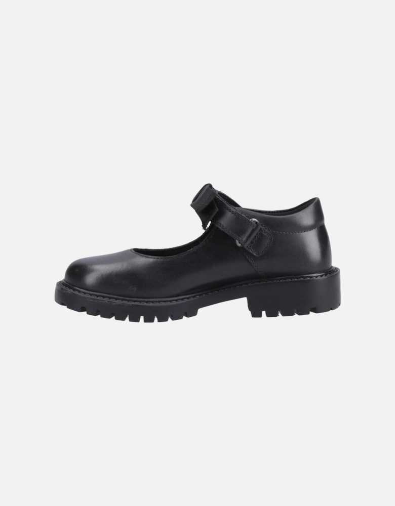 Astrid Bow Leather Girls's Black Shoes