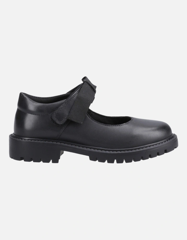 Astrid Bow Leather Girls's Black Shoes