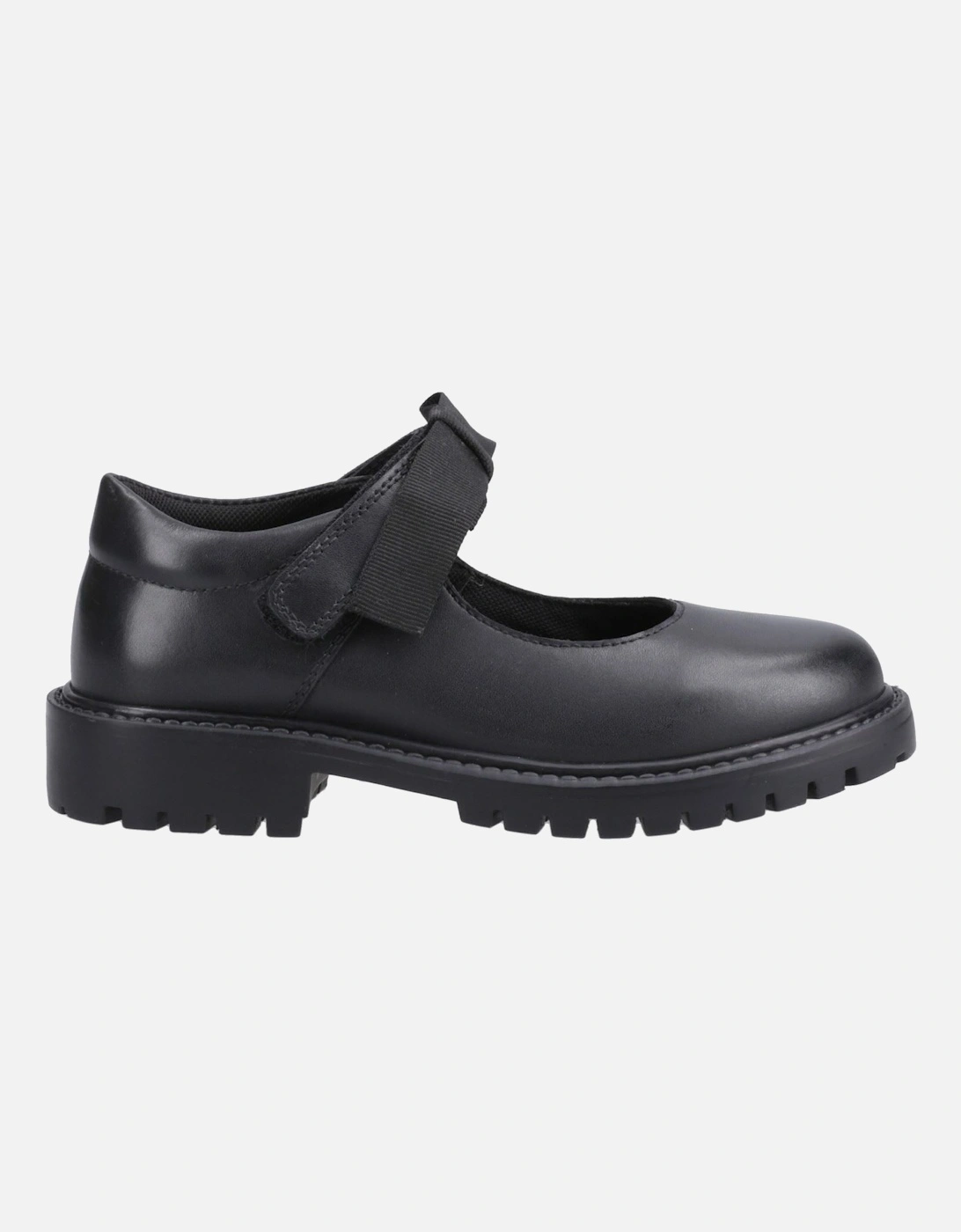 Astrid Bow Leather Girls's Black Shoes