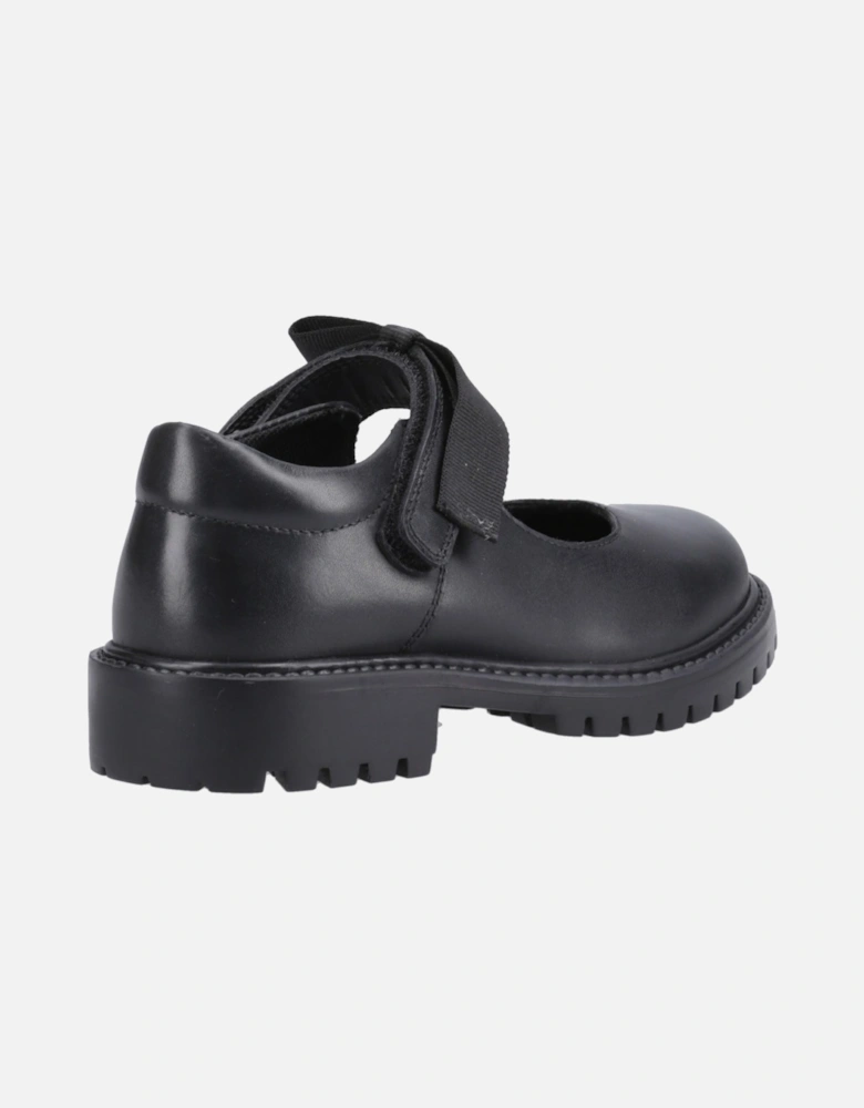 Astrid Bow Leather Girls's Black Shoes