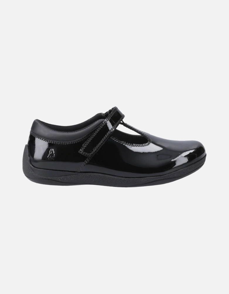 Caitlin T-Bar Leather Girls's Black Shoes
