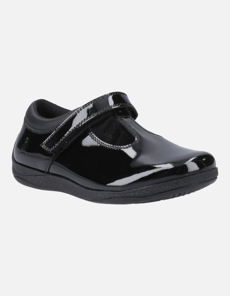 Caitlin T-Bar Leather Girls's Black Shoes