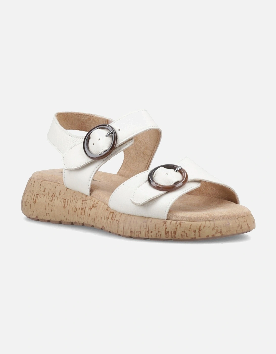Hush Puppies Women's Hush Puppies Alison Leather Women's Cream Sandals
