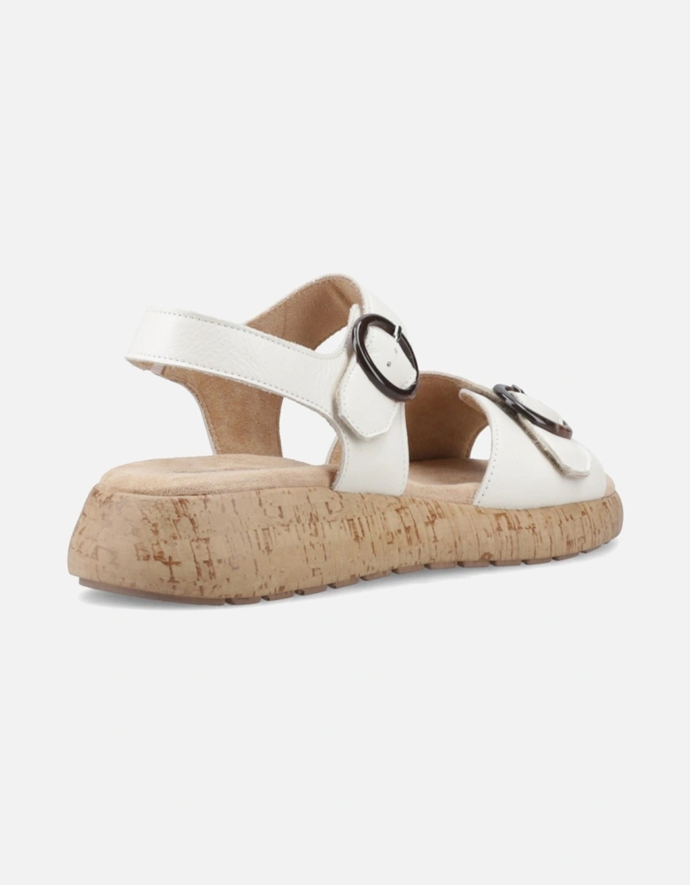 Alison Leather Women's Cream Sandals