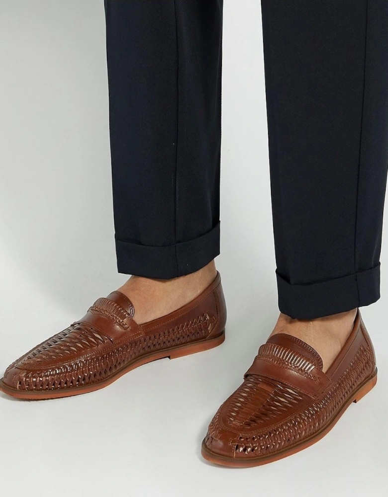 Dune Brickles Leather Men's Tan Loafers