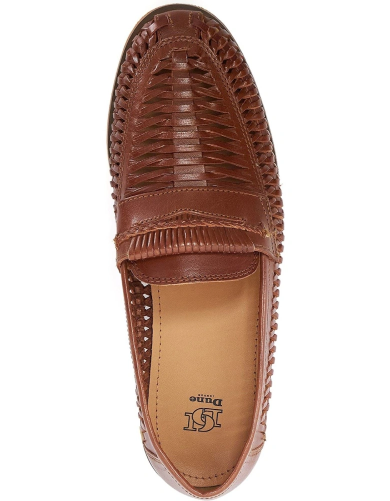 Dune Brickles Leather Men's Tan Loafers