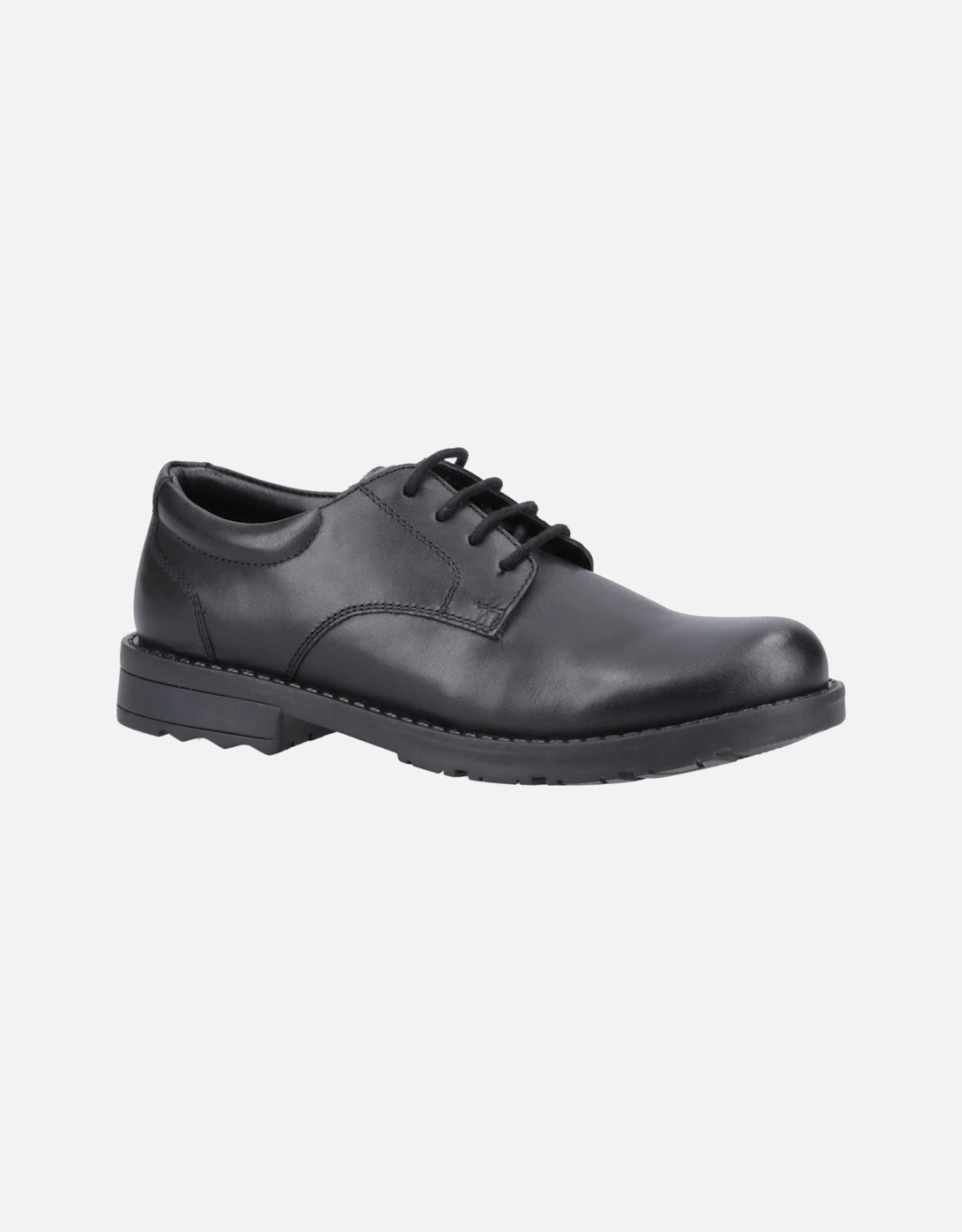 Hush Puppies Boy's Hush Puppies Bruno Leather Youth Black Derby Shoes