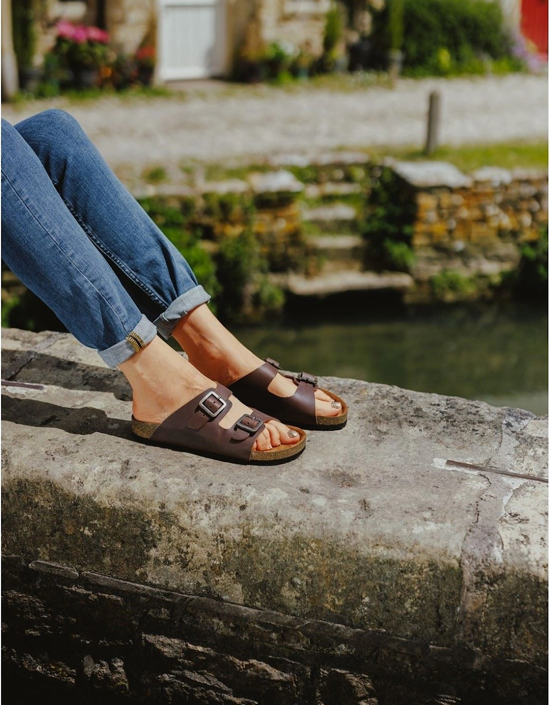 Lushill Leather Women's Brown Sandals