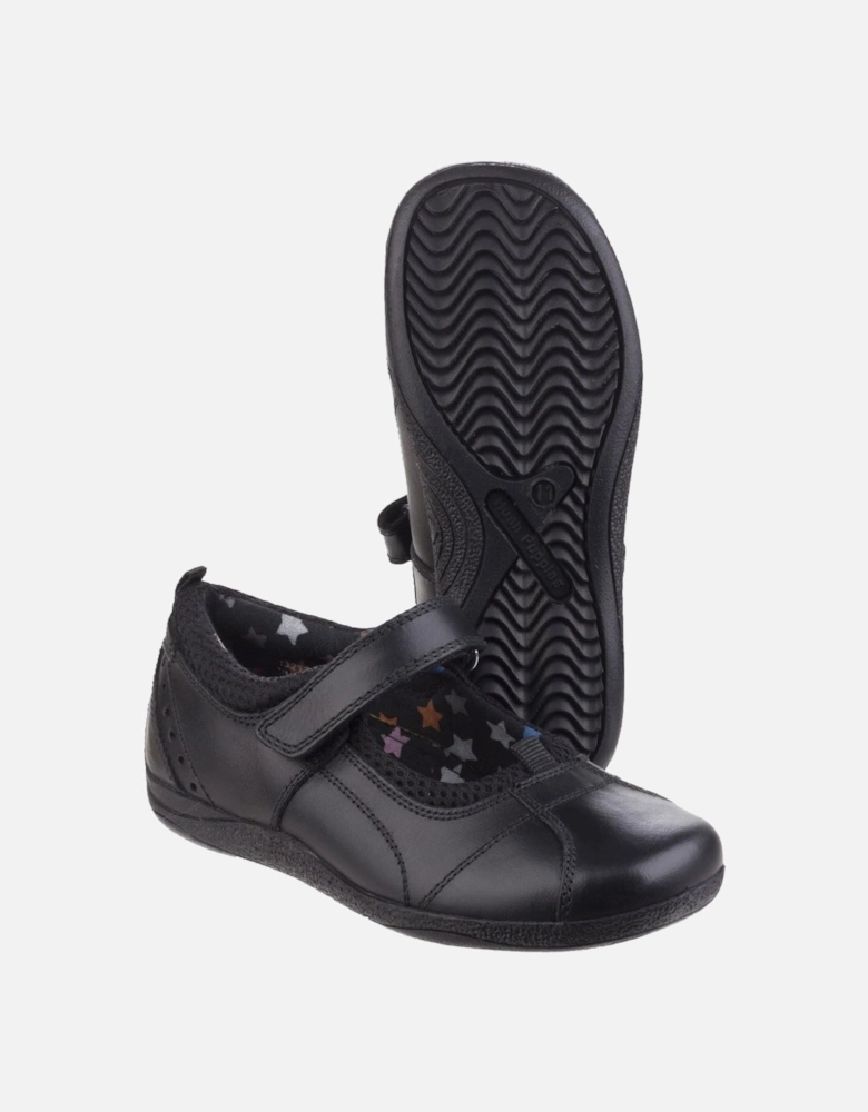 Cindy Junior Leather Girls's Black Shoes