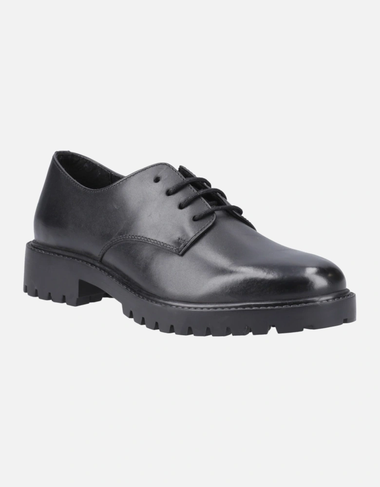 Aubrey Lace Up Snr Leather Girls's Black Derby Shoes