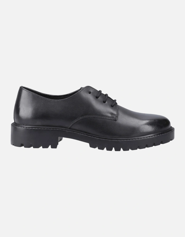 Aubrey Lace Up Snr Leather Girls's Black Derby Shoes