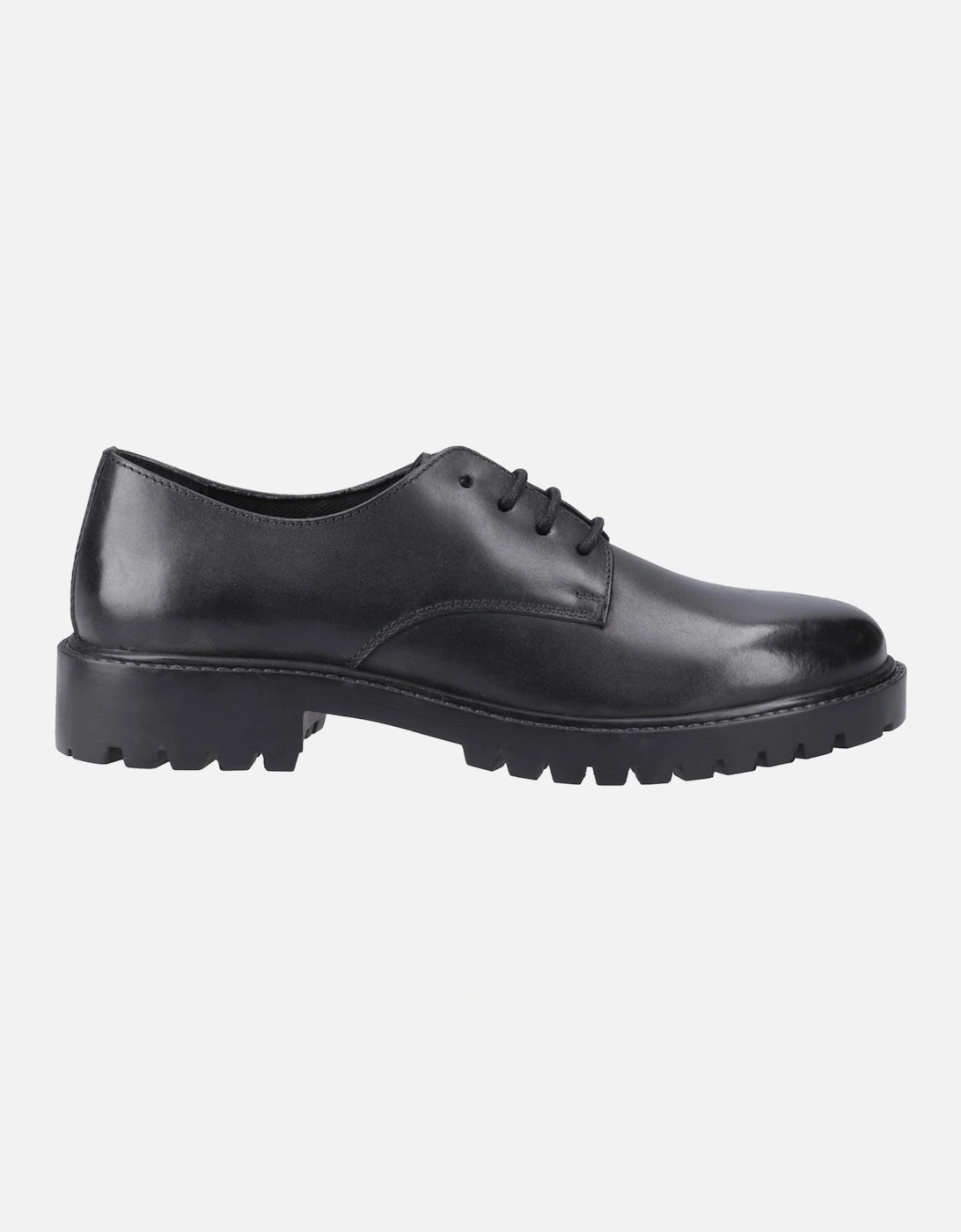 Aubrey Lace Up Snr Leather Girls's Black Derby Shoes