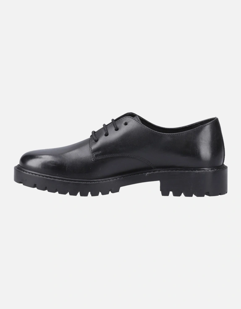 Aubrey Lace Up Snr Leather Girls's Black Derby Shoes