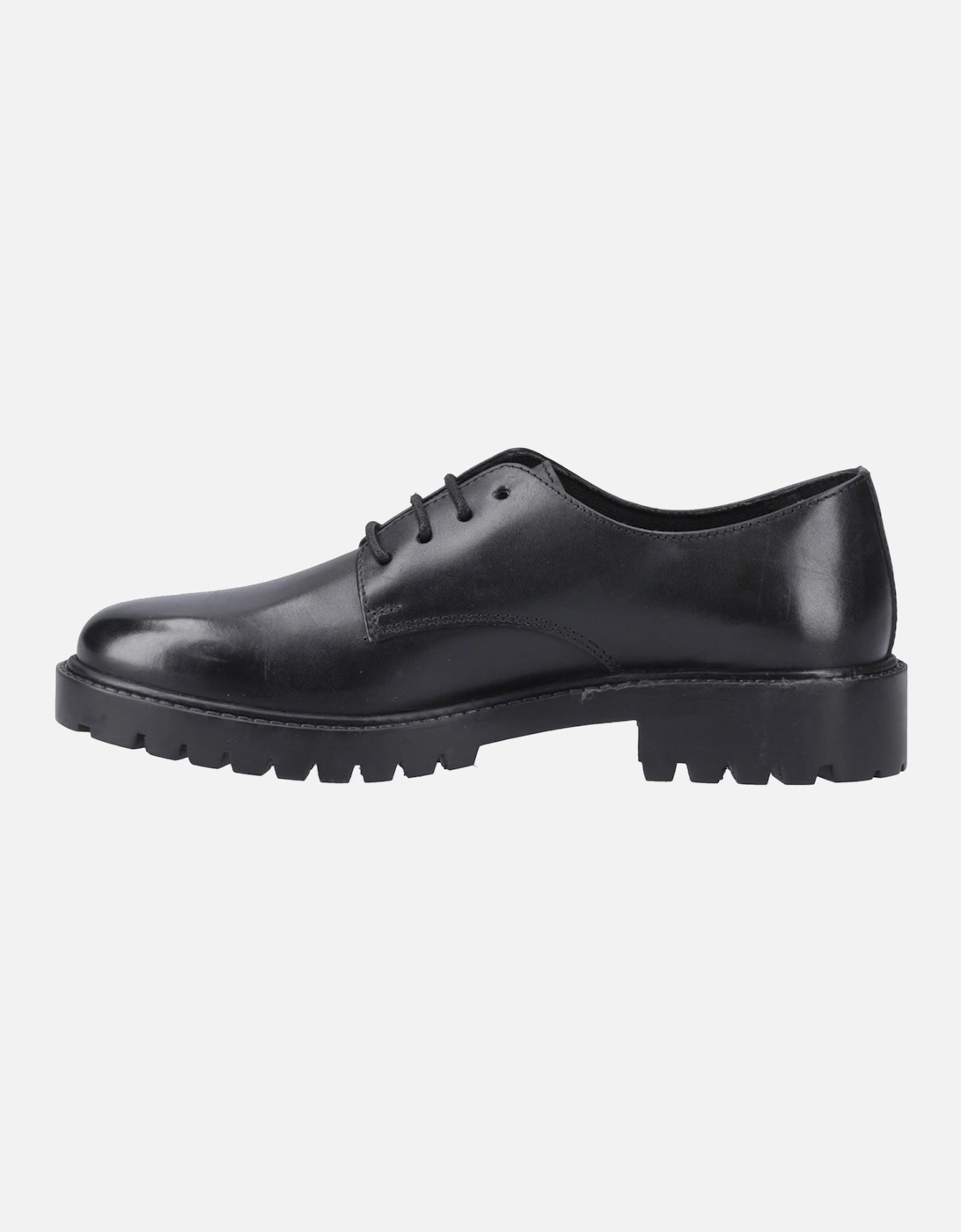 Aubrey Lace Up Snr Leather Girls's Black Derby Shoes
