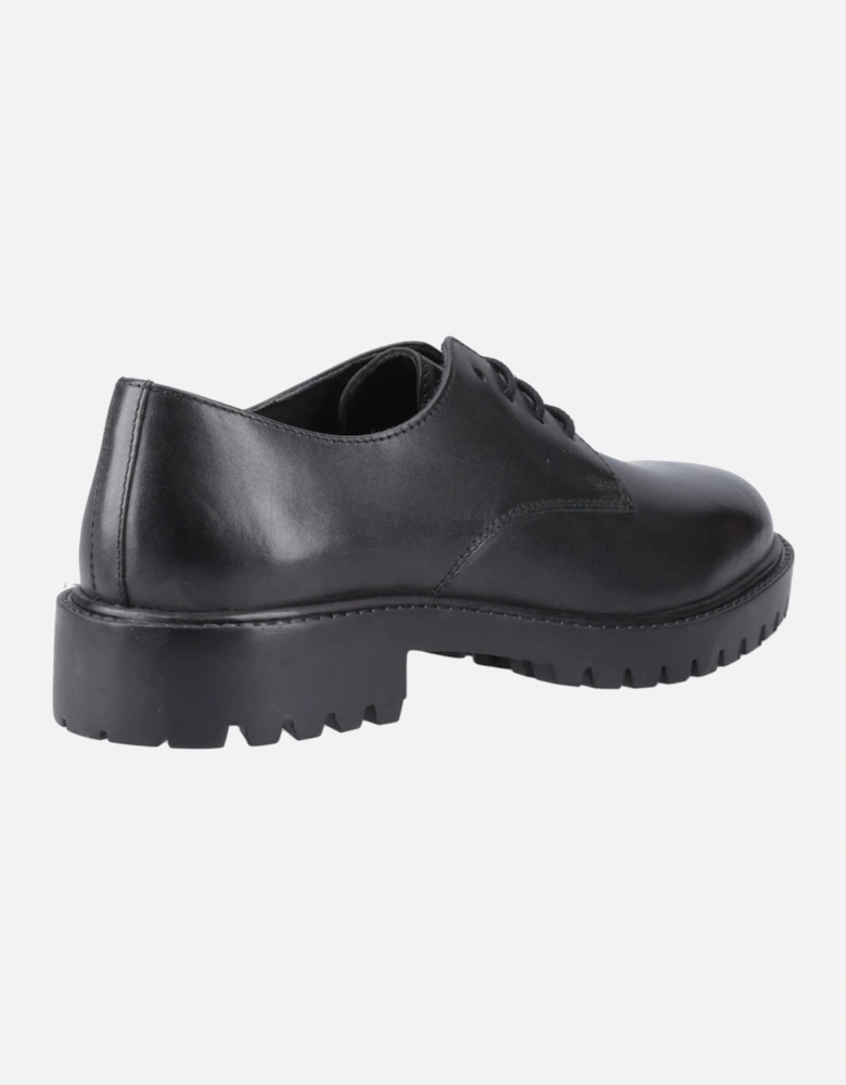 Aubrey Lace Up Snr Leather Girls's Black Derby Shoes