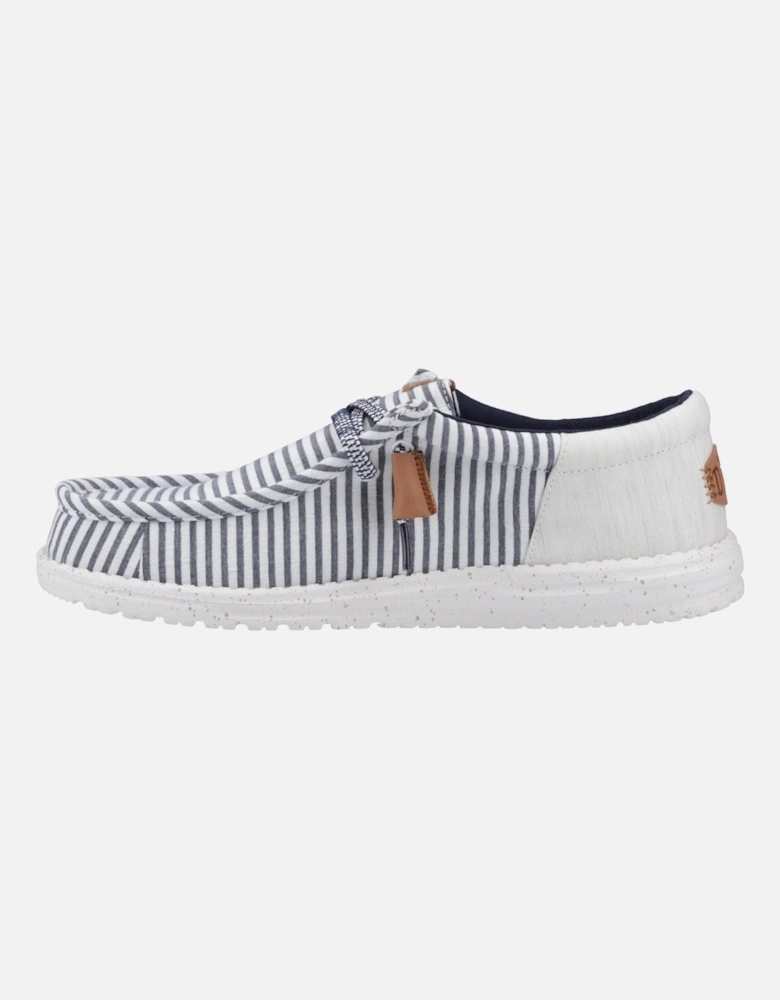 HEYDUDE Wally Funk Nu Prep Cotton Men's Princess Blue/Wood Ash Moccasins Shoes