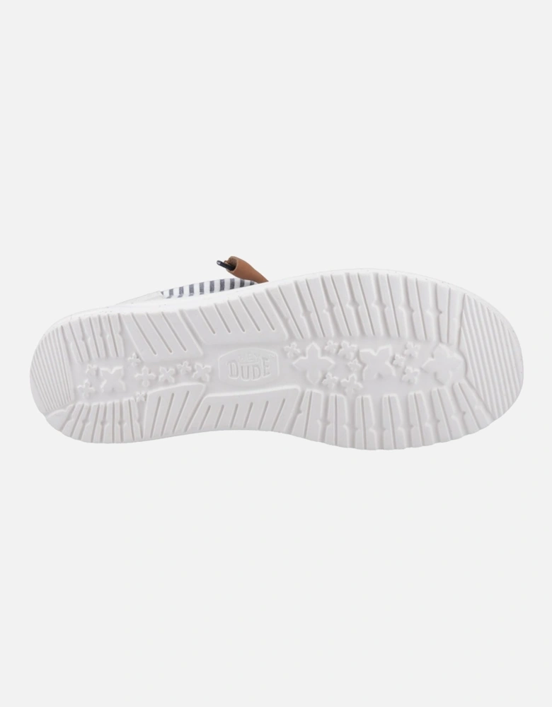 HEYDUDE Wally Funk Nu Prep Cotton Men's Princess Blue/Wood Ash Moccasins Shoes