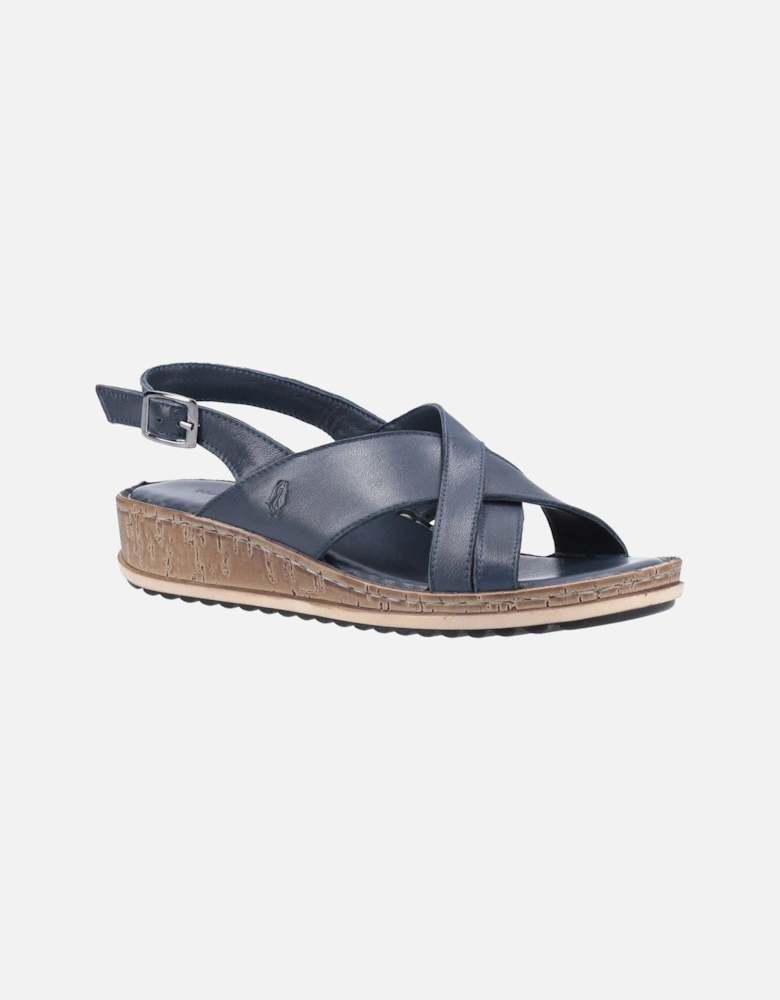 Elena Leather Women's Navy Wedges