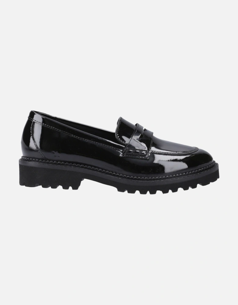 Grazia Leather Girls's Black Loafers