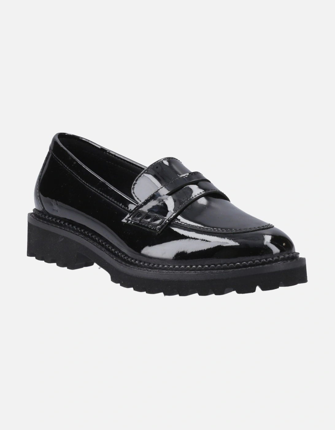 Hush Puppies Girls Black  Grazia Patent Leather Junior Loafers - Size UK 10 / Eu 28 / Us 11 Kids