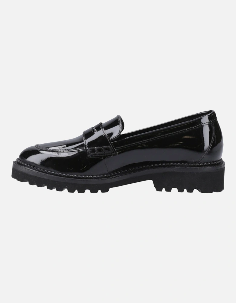 Grazia Leather Girls's Black Loafers