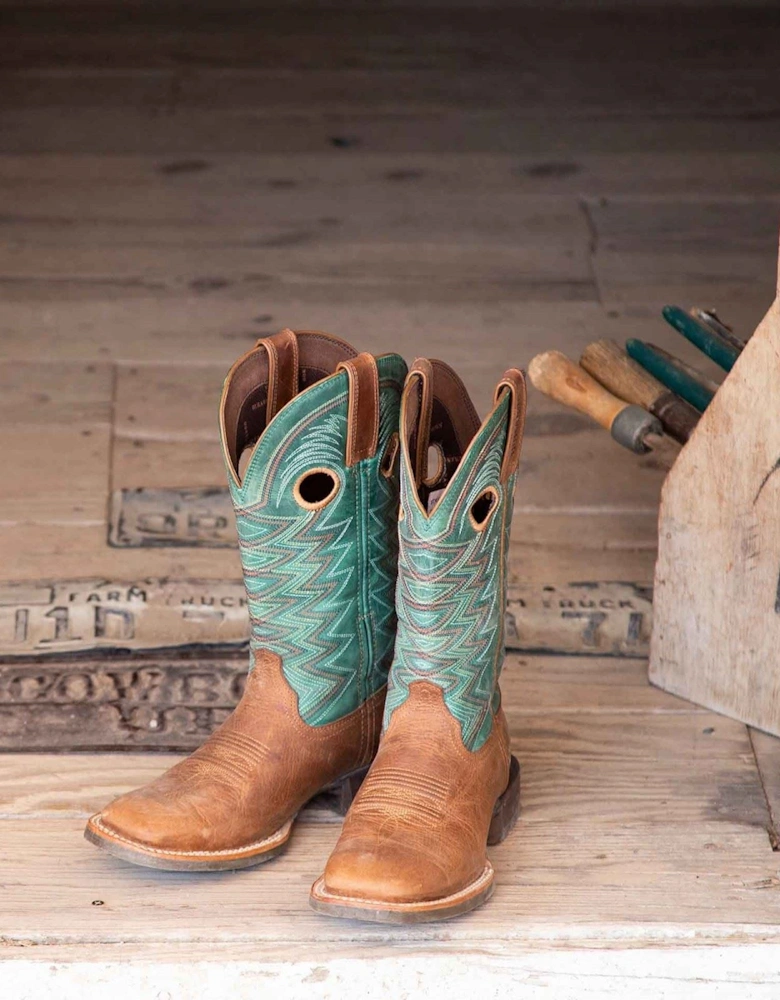Lady Rebel Pro Leather Women's Wheat/Tidal Teal Boots