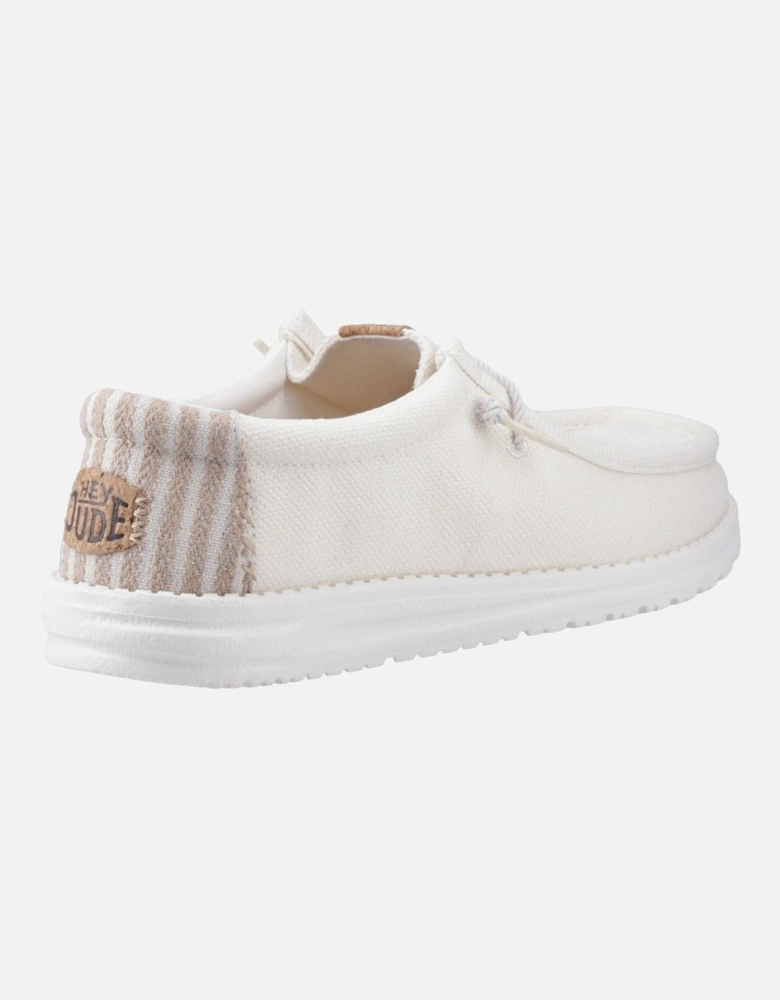 HEYDUDE Wally Resort Polyester Blend Men's White/Multi Moccasins Shoes